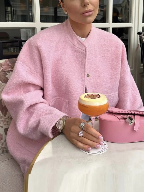 Lusumily uus sügisene naiste elegantne soliidne mantelnööbiga pikkade varrukatega taskupommitaja jakk Välisrõivad kevadised vabad tänavarõivad