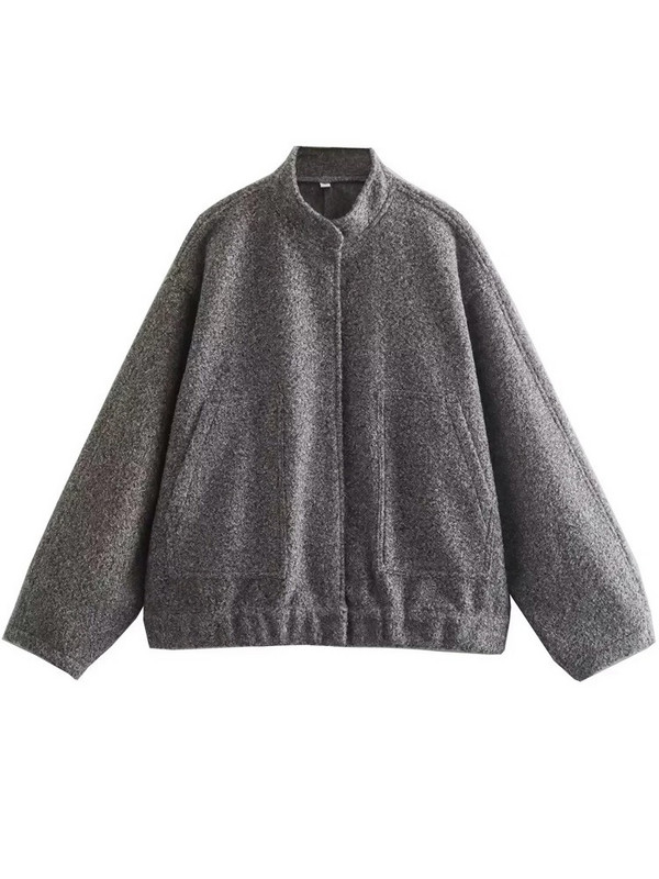 Lusumily uus sügisene naiste elegantne soliidne mantelnööbiga pikkade varrukatega taskupommitaja jakk Välisrõivad kevadised vabad tänavarõivad