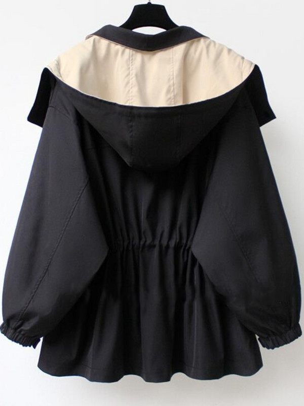 Trenci pentru femei 2023, primăvară, toamnă, produs, cu glugă, de lungime medie, pentru femei, haină scurtă, jachetă lejeră, îmbrăcăminte de stradă