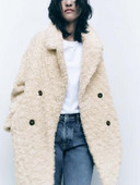 Toamnă nouă moda femeilor europene și americane casual versatilă la modă haină de blană artificială