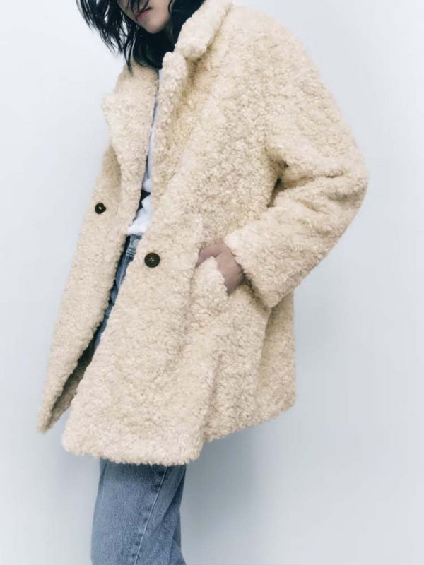 Toamnă nouă moda femeilor europene și americane casual versatilă la modă haină de blană artificială
