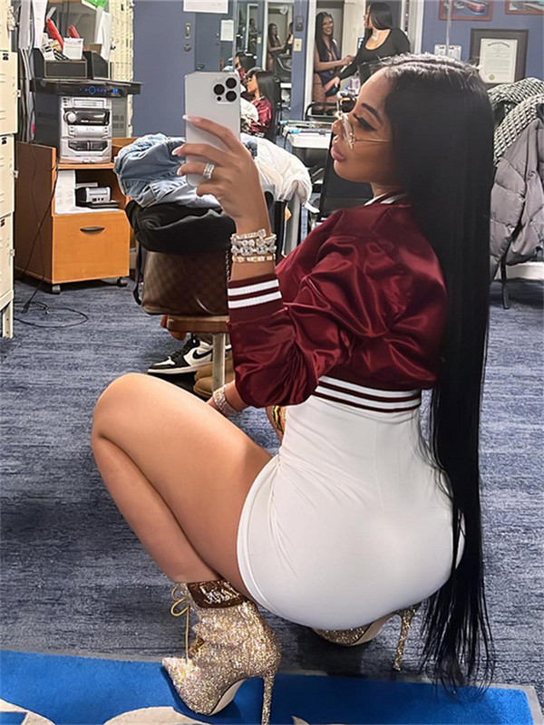 Simenual Grunge Punk Jachetă de zbor decupată la un singur piept, pentru femei, toamnă, de bază, cu gât rotund, îmbrăcăminte ocazională, Jachete de stradă Y2K