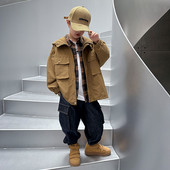 Kūdikių rudens rūbai 2023 m. vaikams su gobtuvu, paminkštinta medvilniniais viršutiniais drabužiais Pavasario rudens laisvalaikio drabužiai storina vaikus