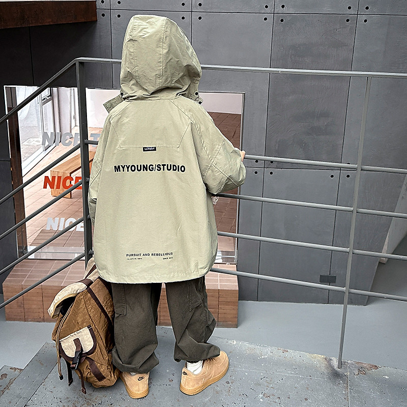 Kūdikių rudens rūbai 2023 m. vaikams su gobtuvu, paminkštinta medvilniniais viršutiniais drabužiais Pavasario rudens laisvalaikio drabužiai storina vaikus