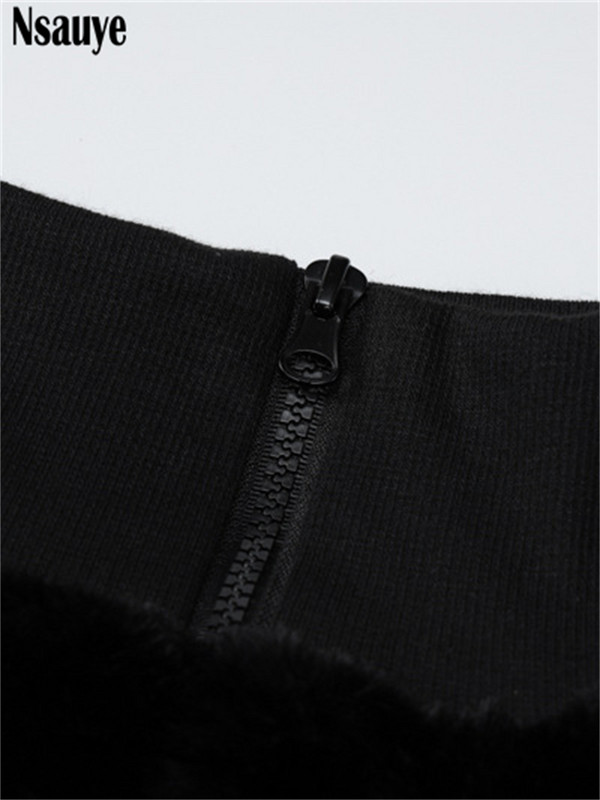 Nsauye jakne za žene s kratkim rukavima od umjetnog krzna Skraćena bomber jakna Vintage 2023. Zimski modni gornji kaput Gornji kaput