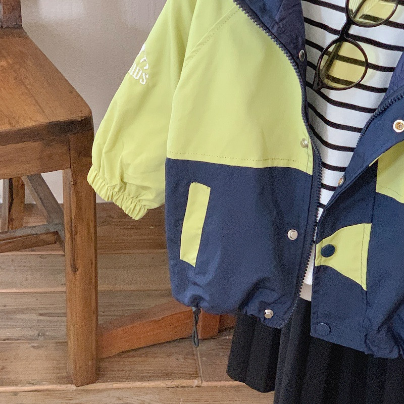 2023 m. mados vaikų paltas su gobtuvu 1–7 metų vaikams, berniukams, mergaitei, ilgomis rankovėmis, su užtrauktuku striukė Viršutiniai drabužiai rudens drabužiai