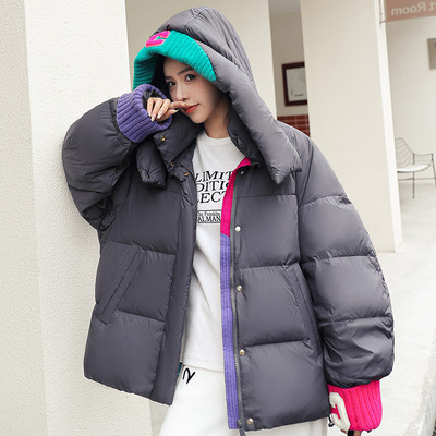 Îmbrăcăminte de pâine cu cusături tricotate cu litere, jachetă de iarnă 2022 pentru femei, haine noi, calde din bumbac, haină îngroșată.