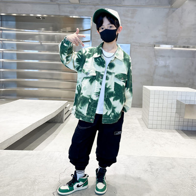 Palton pentru băieți Jachetă cu model floral pentru băieți, primăvară, toamnă, jachetă pentru copii, stil casual, îmbrăcăminte pentru copii 6 8 10 12 14