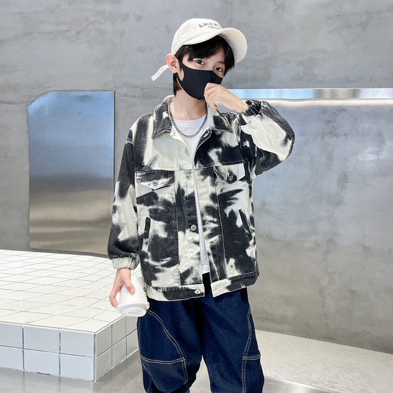 Palton pentru băieți Jachetă cu model floral pentru băieți, primăvară, toamnă, jachetă pentru copii, stil casual, îmbrăcăminte pentru copii 6 8 10 12 14