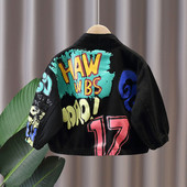 2023 fiúkabát tavaszi és őszi új gyerek farmer felső fiúk alkalmi dzseki farmer gyerek gyerekkabát fiú babának 2 3 4 5 6 7 8 910Y