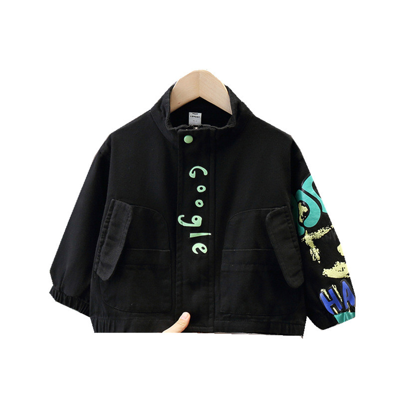 2023 fiúkabát tavaszi és őszi új gyerek farmer felső fiúk alkalmi dzseki farmer gyerek gyerekkabát fiú babának 2 3 4 5 6 7 8 910Y