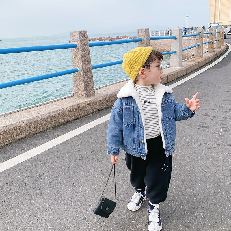 2023 nou de iarnă pentru bebeluși băieți denim paltoane din bumbac căptușit jachetă caldă puf parkas copii copii ocazional pardesi comode haine