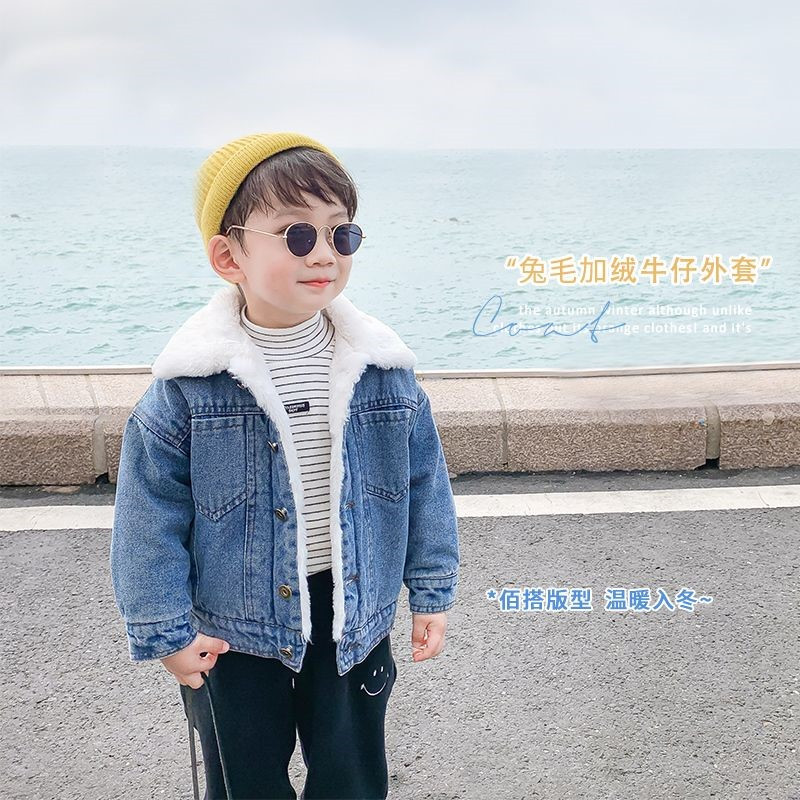 2023 nou de iarnă pentru bebeluși băieți denim paltoane din bumbac căptușit jachetă caldă puf parkas copii copii ocazional pardesi comode haine