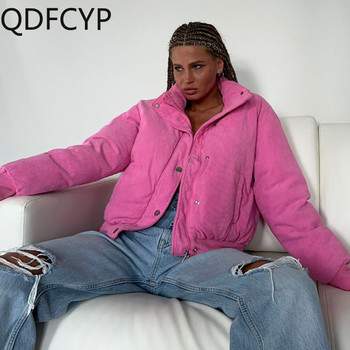 2023 Есенни дамски палта Модни сладки хладни топли кадифени якета с дълъг ръкав Къси удебелени якета Универсални дамски топове