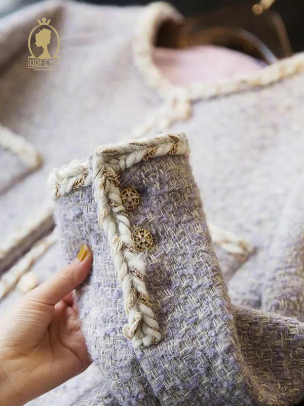 Rudens žiemos moteriškas paltas, 2023 m. laisvalaikio stiliaus šiurkštaus tvido striukė Korėjos mados elegantiški moteriški paltai ilgomis rankovėmis reklamoje