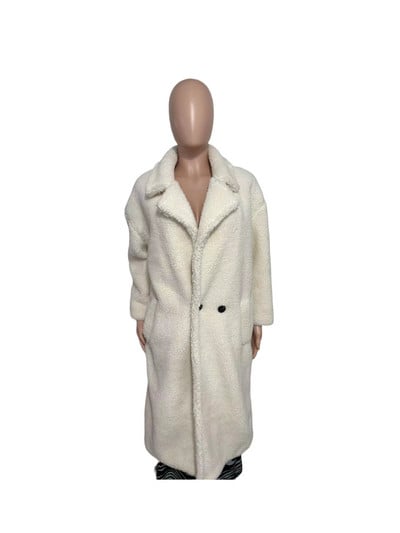 Palton de damă, toamnă iarnă 2023, nou în blană liberă, haină de blană imitație dintr-o bucată, de lungime medie, păr de miel, haine calde pentru femei