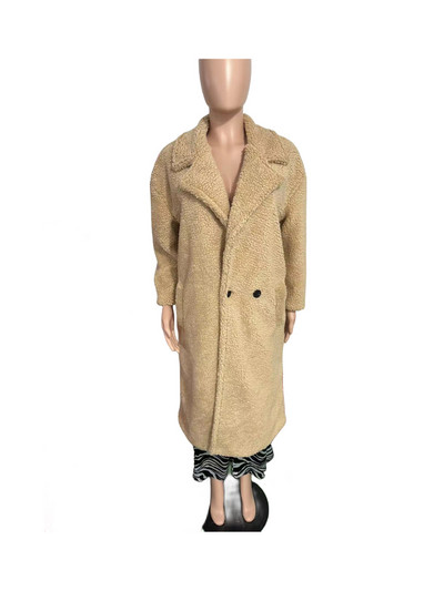 Palton de damă, toamnă iarnă 2023, nou în blană liberă, haină de blană imitație dintr-o bucată, de lungime medie, păr de miel, haine calde pentru femei