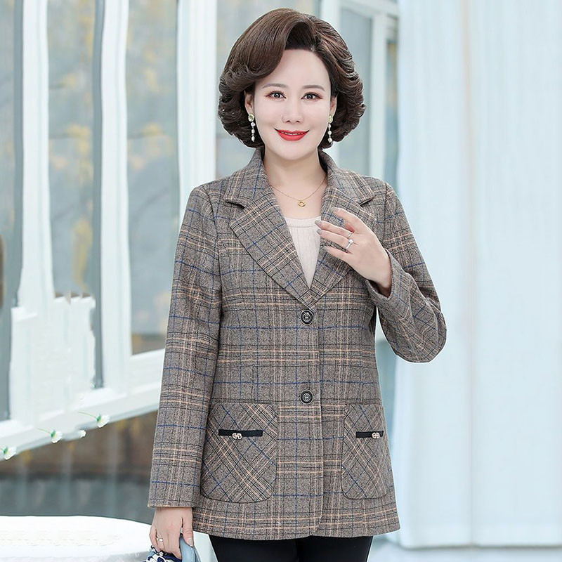 Trench de modă în carouri din lână, toamnă și iarnă, de dimensiuni mari, trenci lung, lejer, cald, gros, mareea feminină