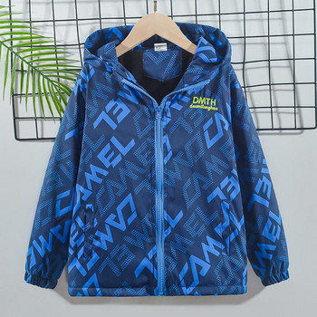 Boys Fashion Outdoor Jacket Χοντρό χειμωνιάτικο αδιάβροχο τζάκετ για παιδιά ζεστά ρούχα Φθινοπωρινό παλτό με κουκούλα για αγόρια