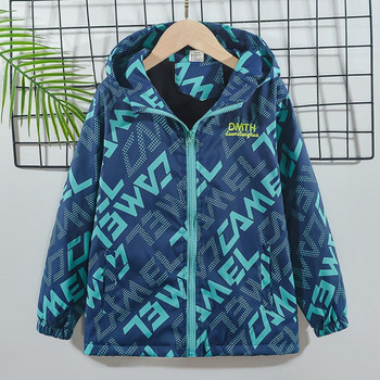 Boys Fashion Outdoor Jacket Χοντρό χειμωνιάτικο αδιάβροχο τζάκετ για παιδιά ζεστά ρούχα Φθινοπωρινό παλτό με κουκούλα για αγόρια