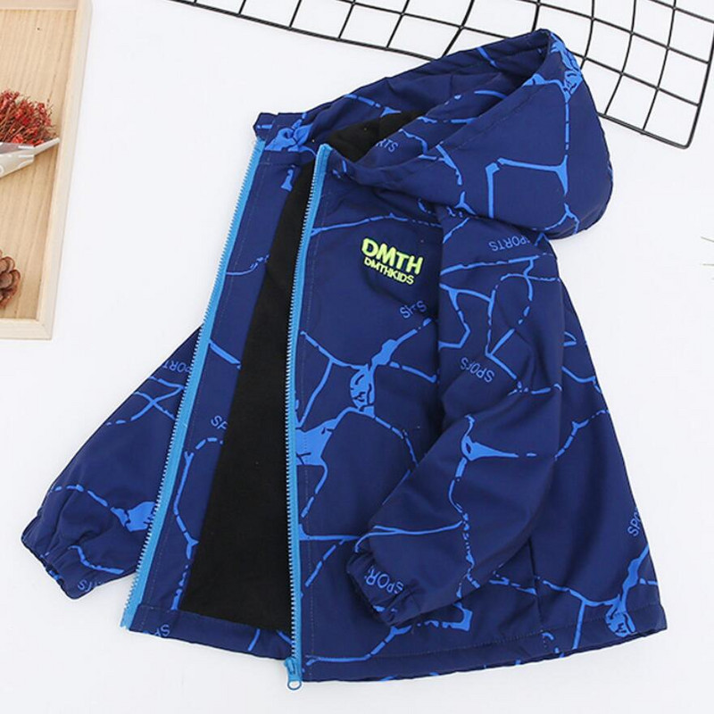 Jachetă de exterior la modă pentru băieți Jachete groase de iarnă impermeabile pentru copii haine calde, jachetă pentru băieți de toamnă, cu glugă