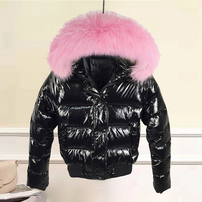 Naiste soliidne must ülisuur Parkas Moodne lühike mantel 2023 talvejoped Naiste veekindel naiste mantel, soe elegantne sulejope