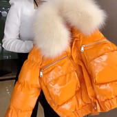 Parka de damă Clean Free Shiny Bumbac Jachetă Scurtă Iarnă 2023 New Fashion