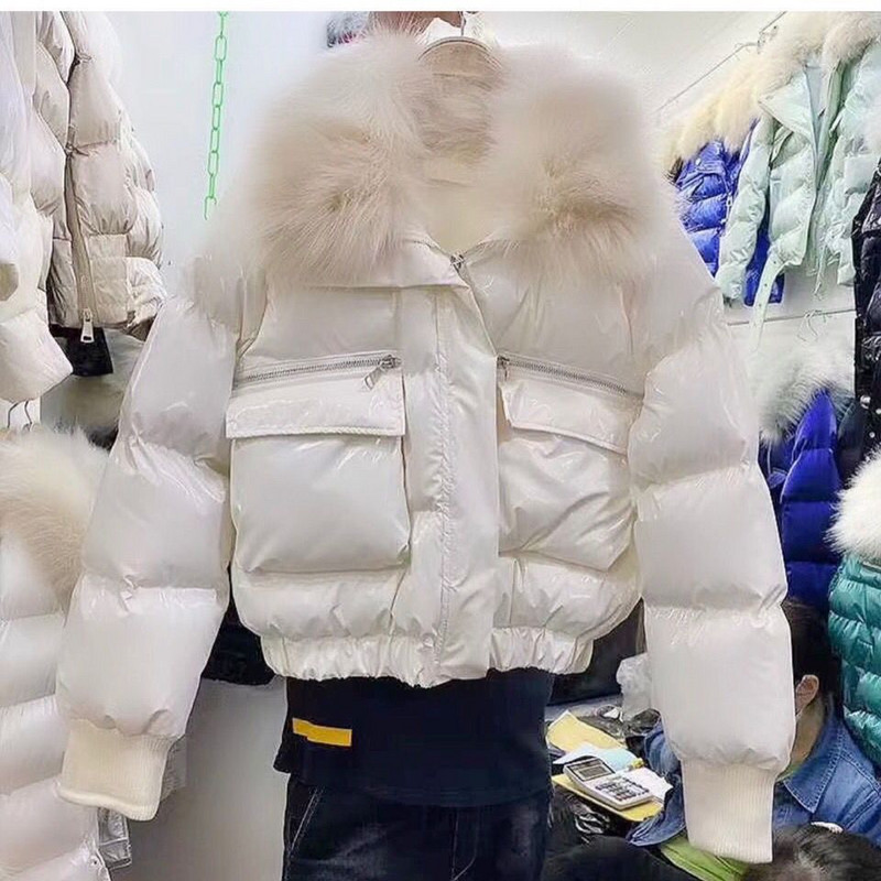 Parka de damă Clean Free Shiny Bumbac Jachetă Scurtă Iarnă 2023 New Fashion