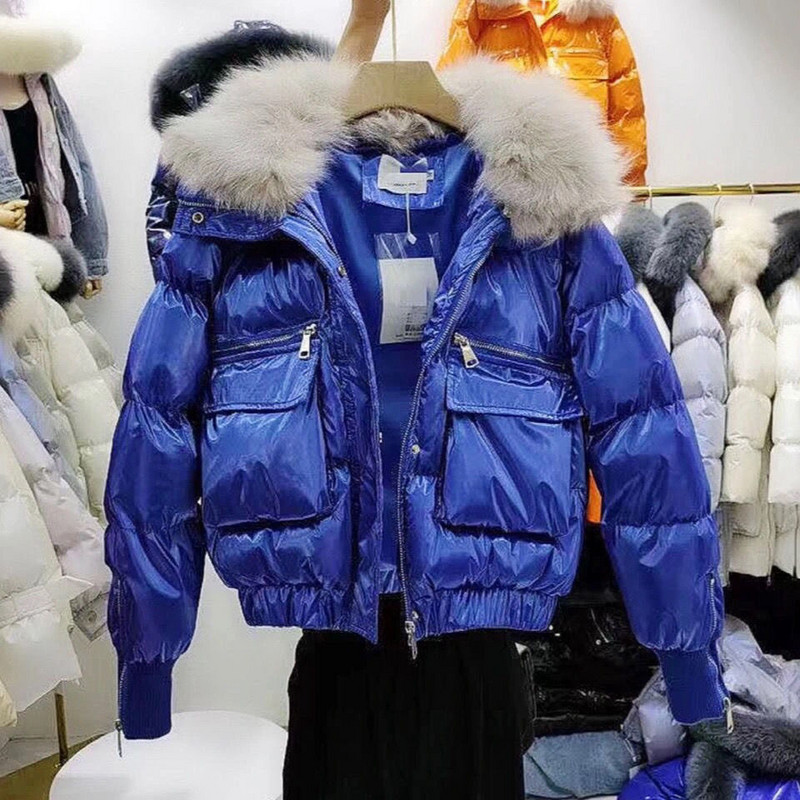 Parka de damă Clean Free Shiny Bumbac Jachetă Scurtă Iarnă 2023 New Fashion