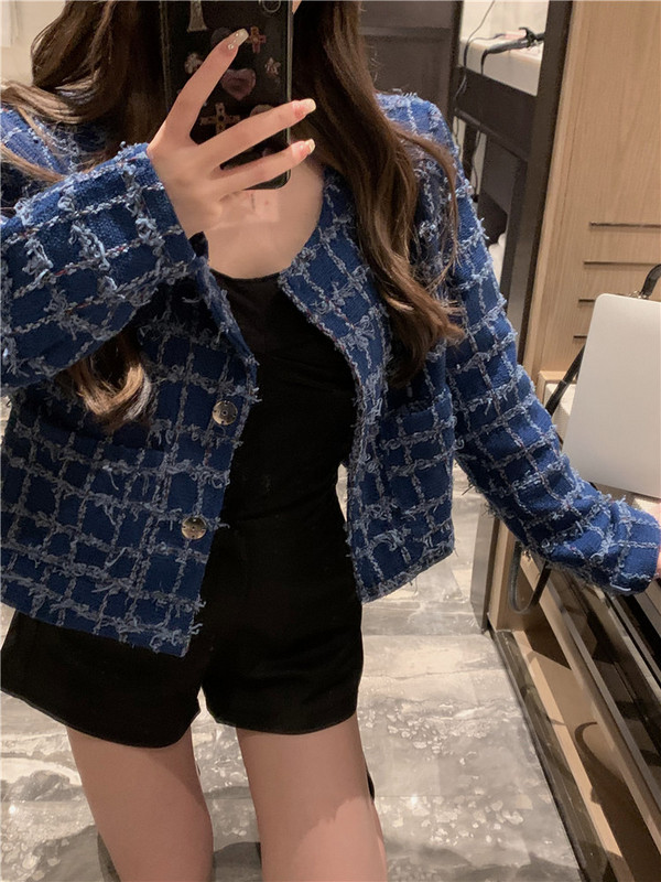 High Street Prantsuse vanad jakid naistele 2023. aasta sügistalv, praetud tänava lühike mantel, mood vabaaja ülerõivad Chaqueta Casaco