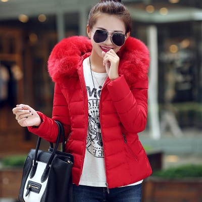 Jachetă pentru femei de iarnă, nouă modă, solidă, scurtă, jachete pentru femei, guler subțire de blană, scurtă, groasă, caldă, cu fermoar, paltoane pentru femei