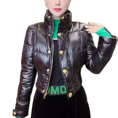 Naiste mood lühike puuvillane jope sügistalvine uus mantel Slim Fit Hoia soojas Puuvillane mantel Naiste Parka Ülerõivad Topid