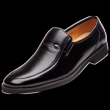 Кожени мъжки официални обувки Луксозна марка Мъжки мокасини Рокля Мокасини Дишащи черни обувки без приплъзване Големи размери 38-44