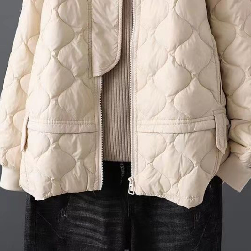 Îmbrăcăminte pentru femei 2023, toamnă iarnă, carouri cu diamante, îmbrăcăminte lejeră din bumbac, la modă, jachete versatile din bumbac pentru femei