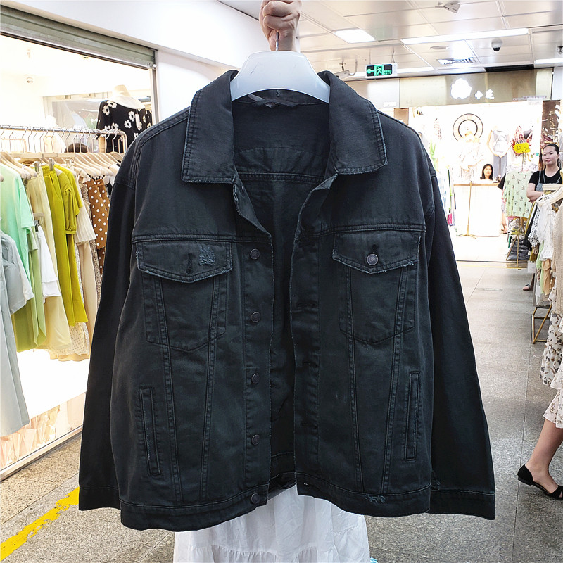 BF džinsinis švarkas „Boho“ negabaritinis siuvinėtas gėlėmis ilgomis rankovėmis, laisvalaikio prašmatnus kaubojiškas paltas, moteriški nauji pavasario rudens drabužiai