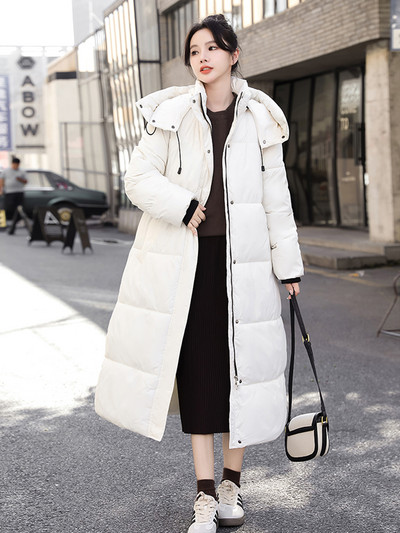 Parka lungă pentru femei, iarna 2023, noua modă coreeană, jachete calde îngroșate, pentru femei, ocazional, haine supradimensionate.