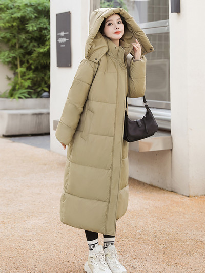 Parka lungă pentru femei, iarna 2023, noua modă coreeană, jachete calde îngroșate, pentru femei, ocazional, haine supradimensionate.