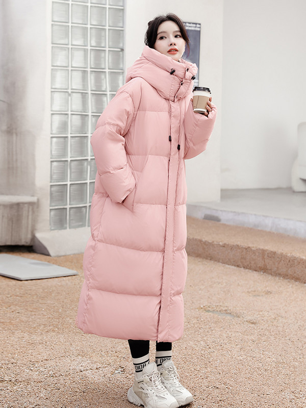 Parka lungă pentru femei, iarna 2023, noua modă coreeană, jachete calde îngroșate, pentru femei, ocazional, haine supradimensionate.