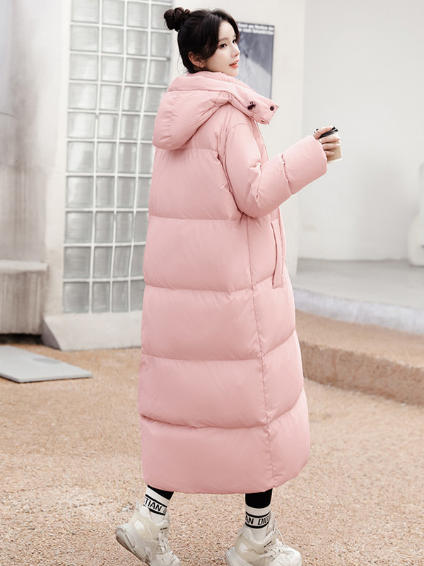 Parka lungă pentru femei, iarna 2023, noua modă coreeană, jachete calde îngroșate, pentru femei, ocazional, haine supradimensionate.