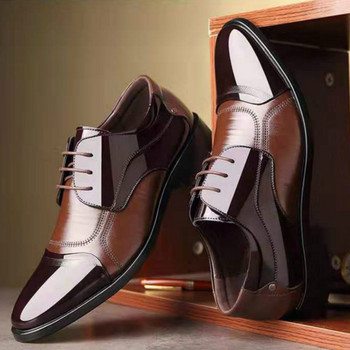 Луксозни бизнес кожени обувки Оксфорд Мъжки дишащи каучукови официални рокли обувки Мъжки офис сватбени равни обувки Обувки Mocassin Homme