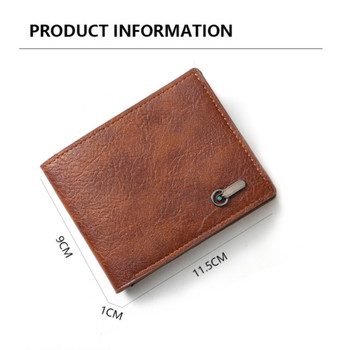 Ανδρικά ένθετα Πτυσσόμενα πορτοφόλια Εικόνα Κέρμα Λεπτά πορτοφόλια Business Money Κάτοχοι πιστωτικών καρτών ταυτότητας Vintage τσάντες χωρητικότητας προστασίας
