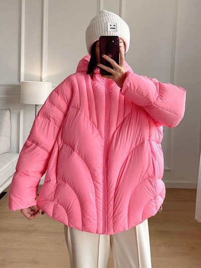 KBAT 2023 Jachete rezistente la vânt pentru femei 90% Parka din puf de rață alb Paltoane largi cu glugă pentru femei haine lungi și calde pentru zăpadă