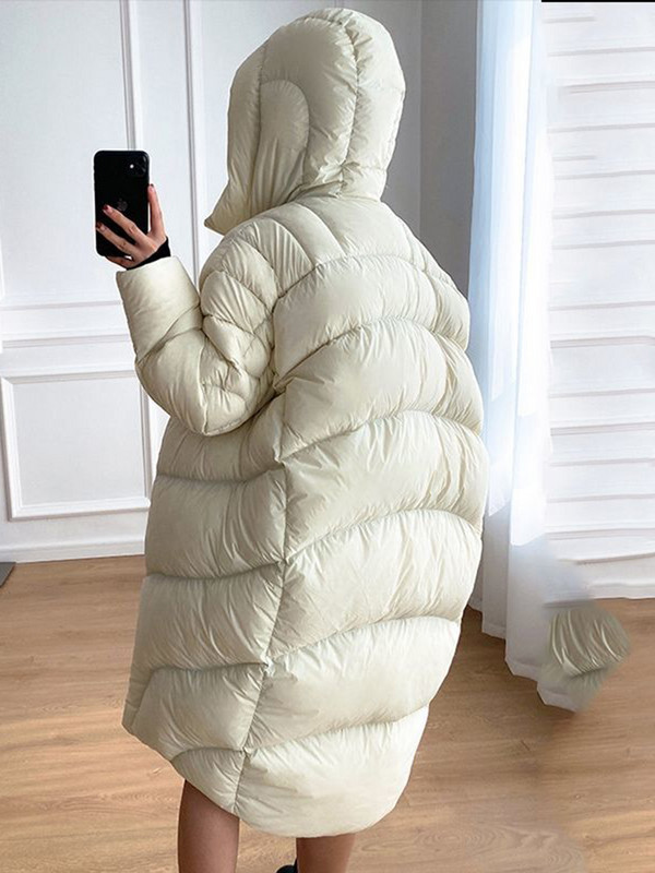 KBAT 2023 Jachete rezistente la vânt pentru femei 90% Parka din puf de rață alb Paltoane largi cu glugă pentru femei haine lungi și calde pentru zăpadă