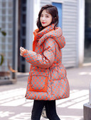 KBAT Jachetă de puf coreeană pentru femei Parka de iarnă în carouri cu glugă îngroșată Jachetă caldă pentru femeie haină căptușită din bumbac