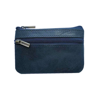 GENODERN Vintage Crazy Horse Poșetă pentru bărbați din cu fermoar, portofel pentru monede, portacheie retro, geantă mică de bani