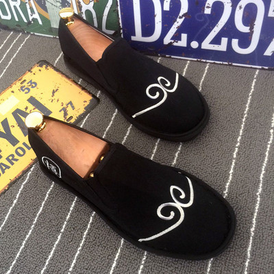 Vechi pantofi din pânză Beijing pentru bărbați, tipărire în stil tradițional chinezesc, machiaj facial, pantofi din pânză, broderie leneșă, pantofi cu talpă retro
