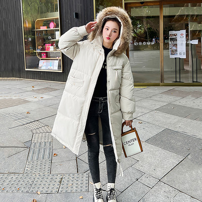 2023 nou toamnă iarnă jachetă căptușită din bumbac pentru femei, ocazional, cu guler mare de blană, parka cu glugă, haină lungă, haine pentru femei, îmbrăcăminte caldă