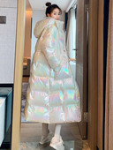 KBAT 2023 téli vízálló hosszú parkás kapucnis vastag meleg hókabát női szélálló kabát pamut párnázott dzseki női felsőruházat