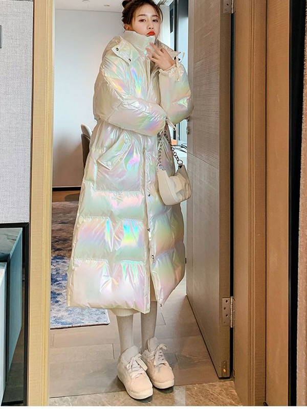 KBAT 2023 téli vízálló hosszú parkás kapucnis vastag meleg hókabát női szélálló kabát pamut párnázott dzseki női felsőruházat