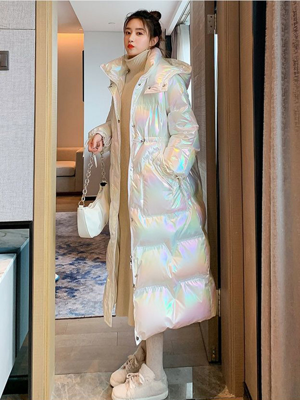 KBAT 2023 téli vízálló hosszú parkás kapucnis vastag meleg hókabát női szélálló kabát pamut párnázott dzseki női felsőruházat